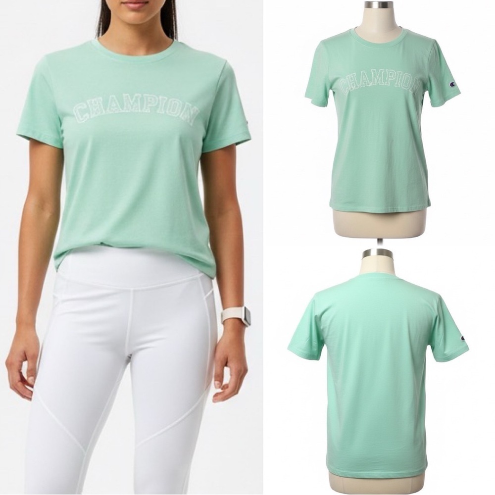 496 Champion | EUC Women's Mint Green Short Sleeve Tee (size M)